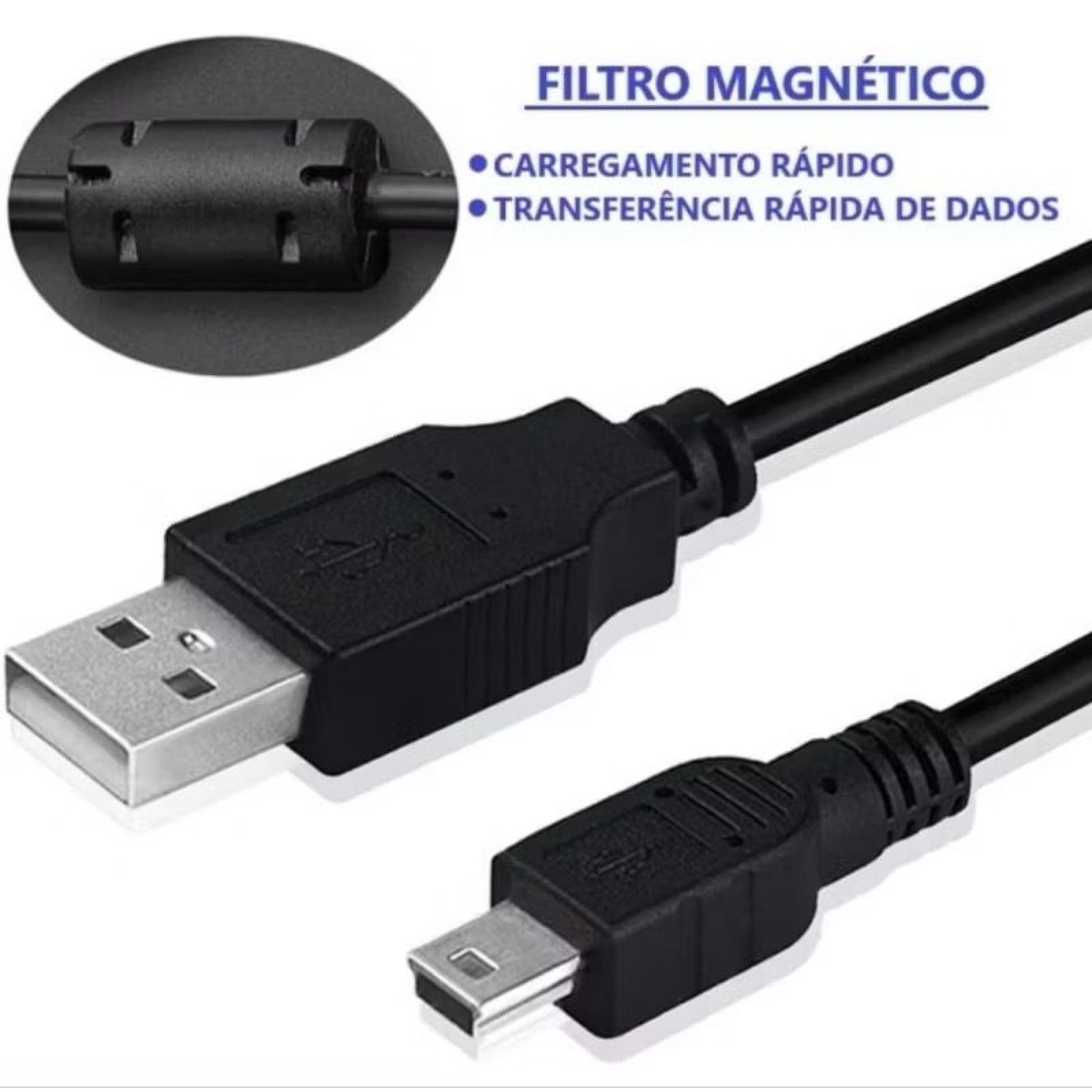 Cabo V3 USB para Carregar e Dados e Controle de Pley e Máquina Digital Compatível com Dispositivos D