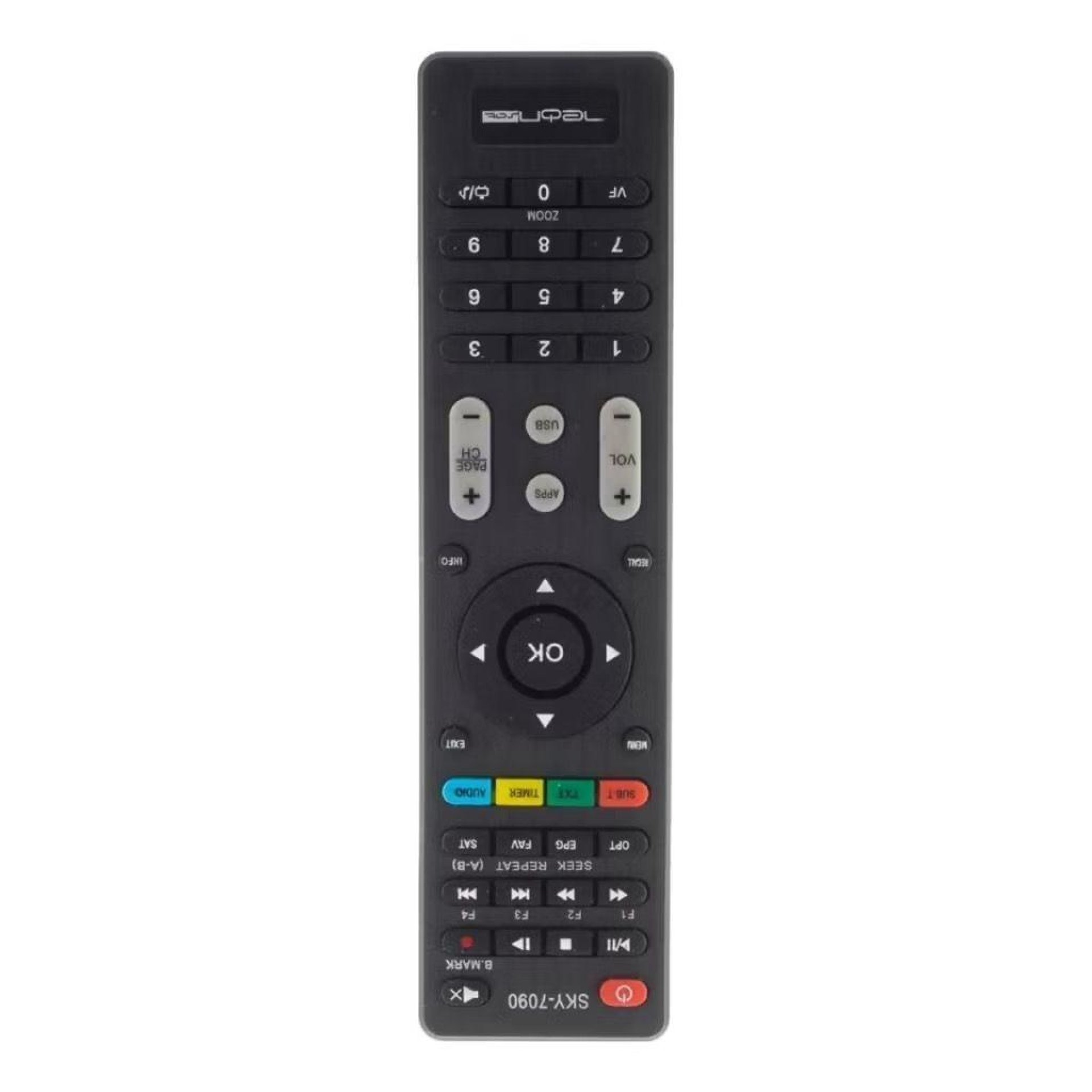 Controle Remoto FBG 7090 SKY 7090 LE 7138 para TV Inteligente com Botões de Navegação e Funções Avan