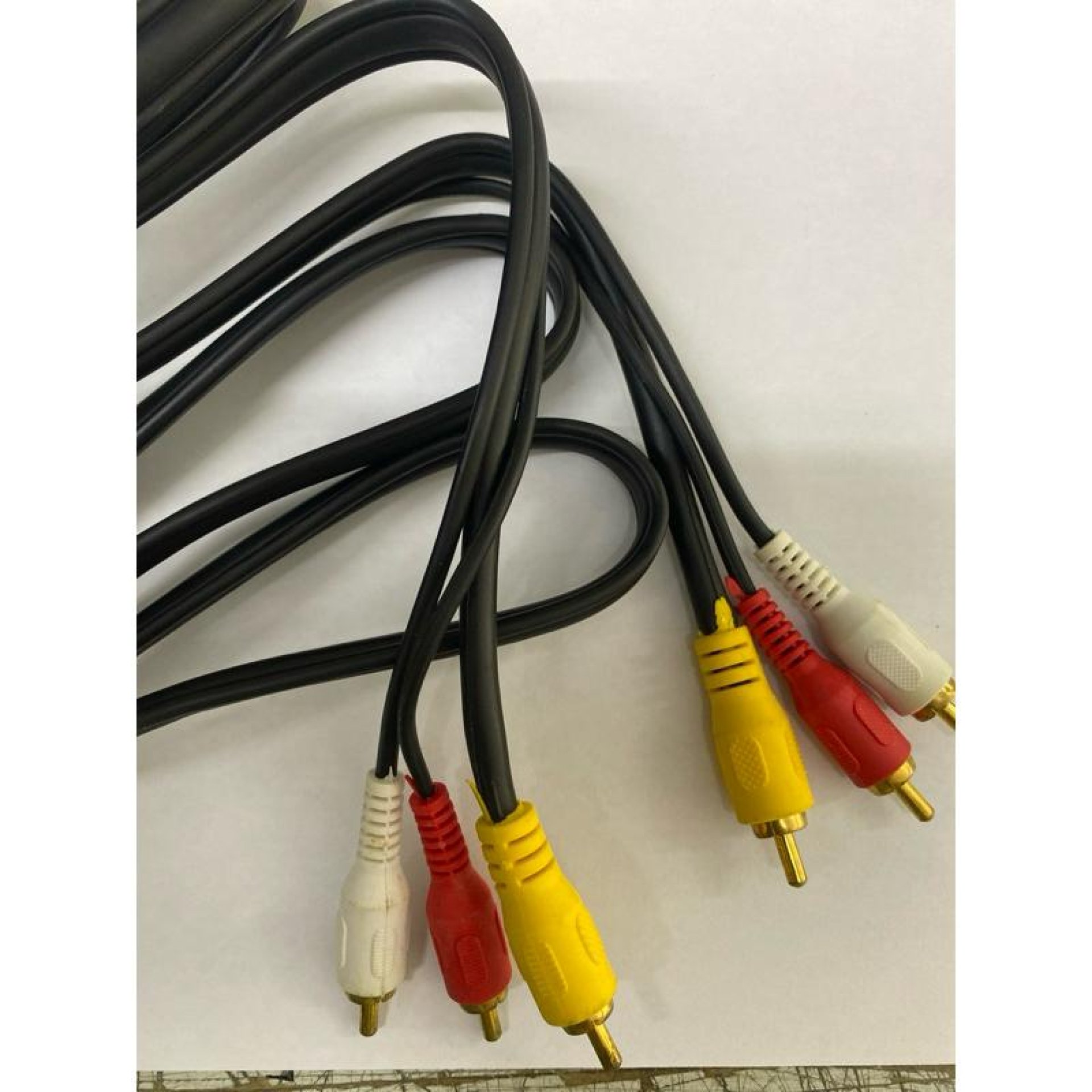Cabo rca áudio e vídeo 3+3 reforçado de 2 metros